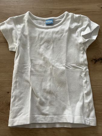 Weisses T-Shirt, Gr. 98/104