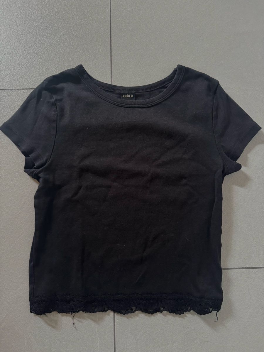 Tally Weijl T-shirt: bauchfreier schwarzer Oberteil – Usato da Regensdorf venduto da cfa_2j6l