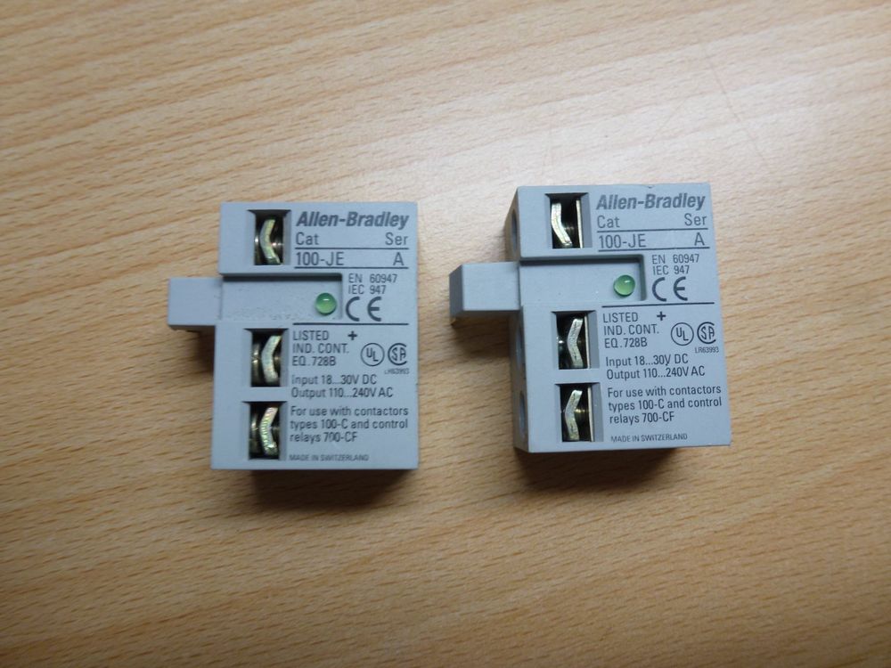 2 Stück DC Interface 100-1J 18-30VDC für 230VAC Schütz AB (Gebraucht ...