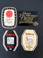 4 Etiquettes vin Caves Orsat, Fendant, Dôle, Eden Rose, etc.