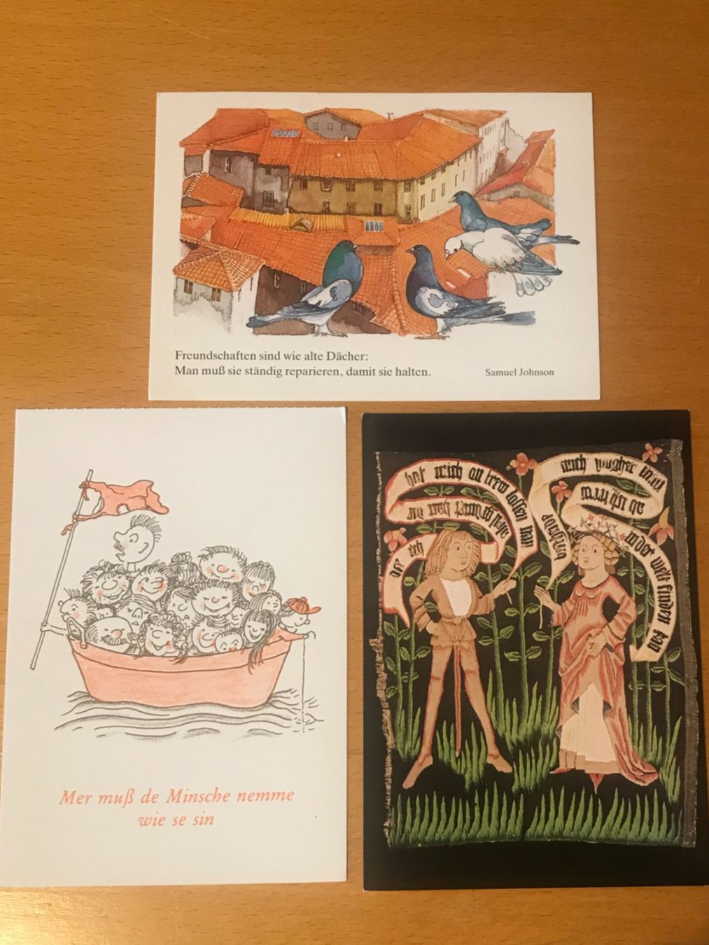 Cartoline postali: 3x Postkarten Sprüche Weisheiten – Usato da Luzern venduto da mey_s13