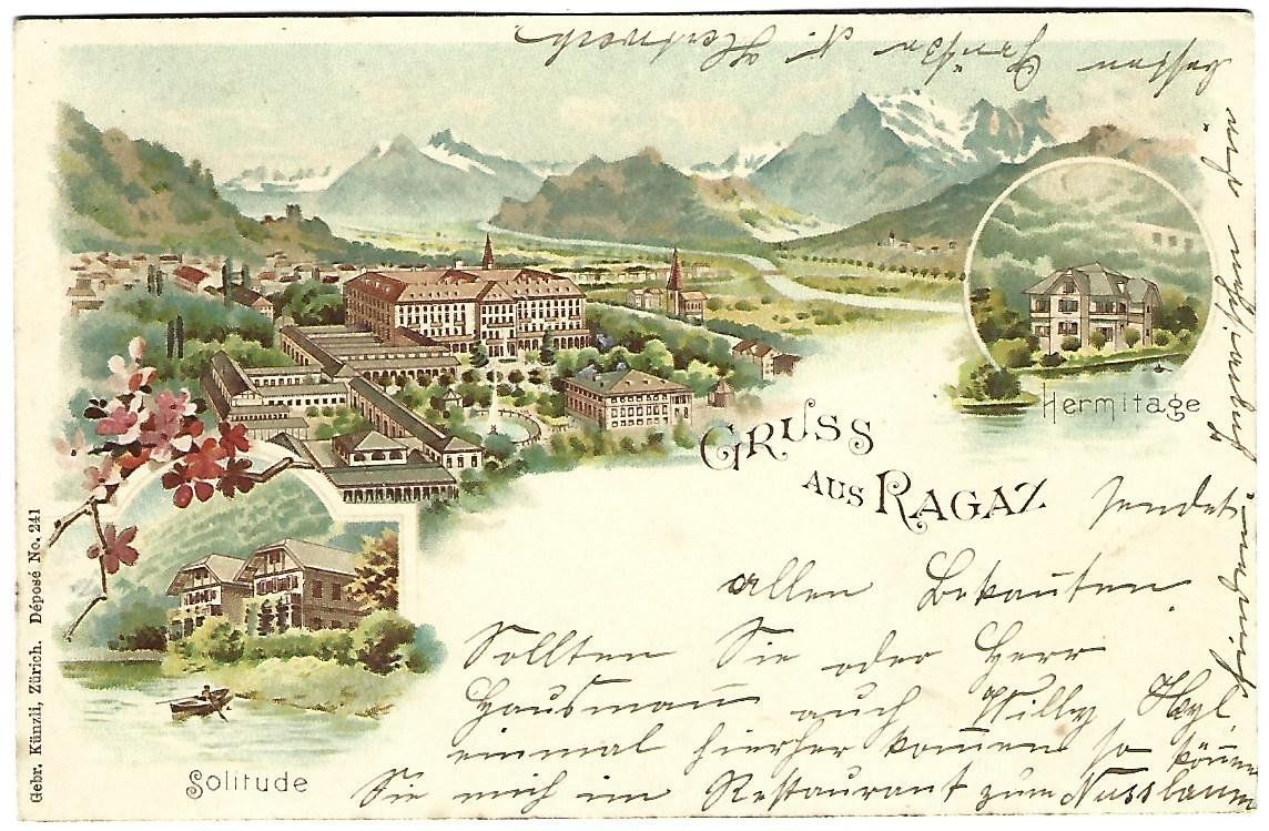 Ansichtskarten: Gruss aus Ragaz Litho – Gebraucht aus Wetzikon ZH von Brulu100