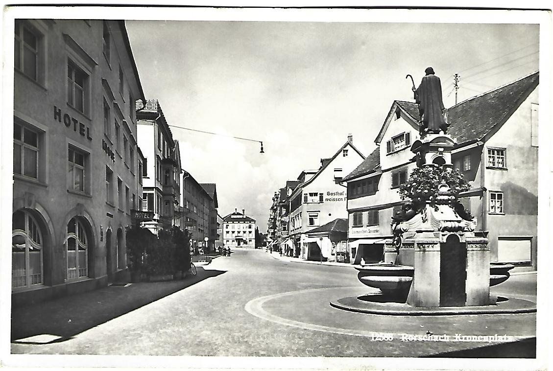 Cartoline postali: Rorschach Kronenplatz – Usato da Wetzikon ZH venduto da Brulu100