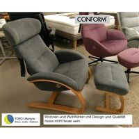 Freischwinger Relaxsessel Conform Flow mit Hocker