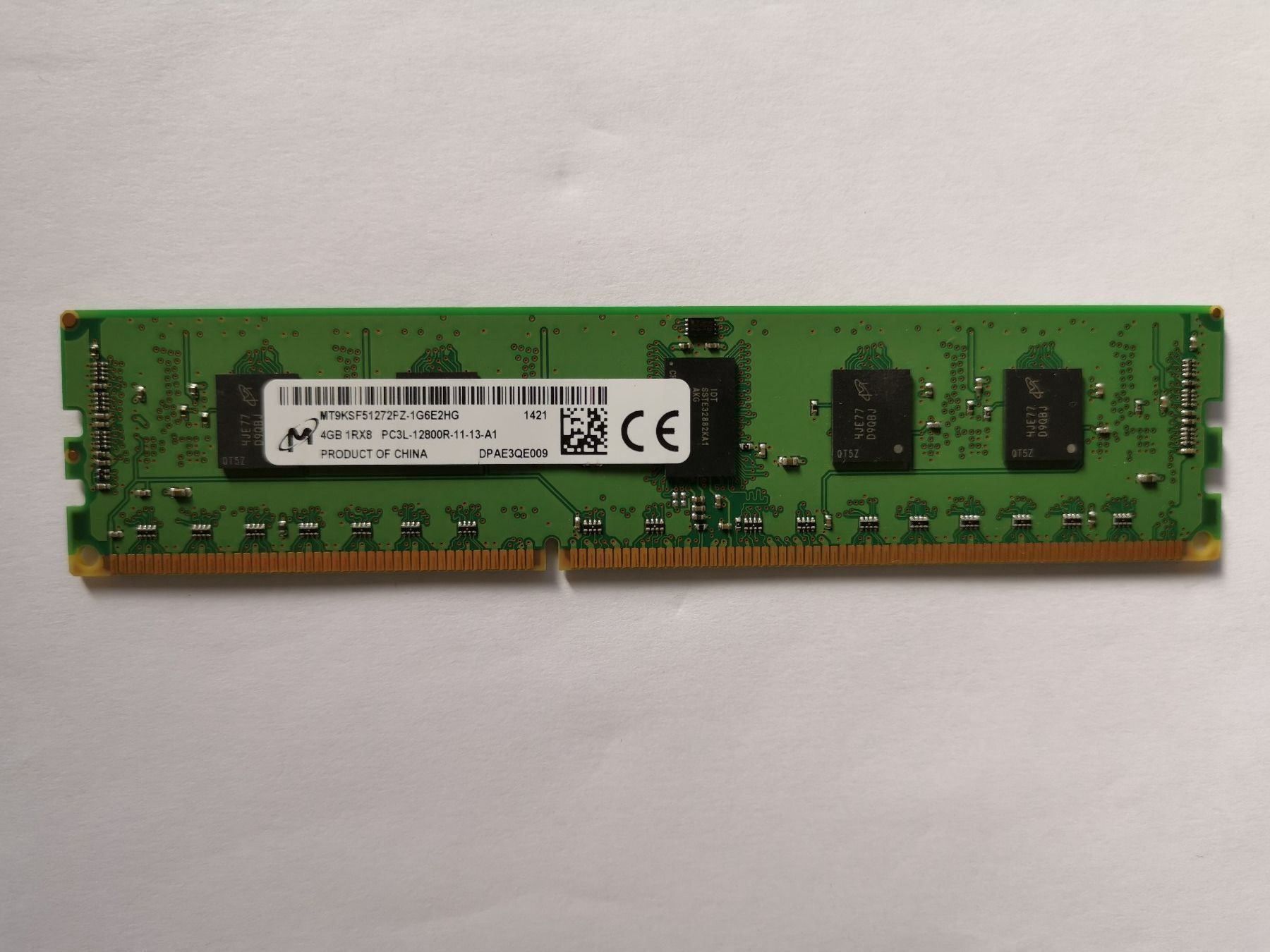 Samsung Memoria / RAM: Micron 4gb Pc3l-12800r 1rx8 ECC-Server – Usato da Mels venduto da Zeppelin08