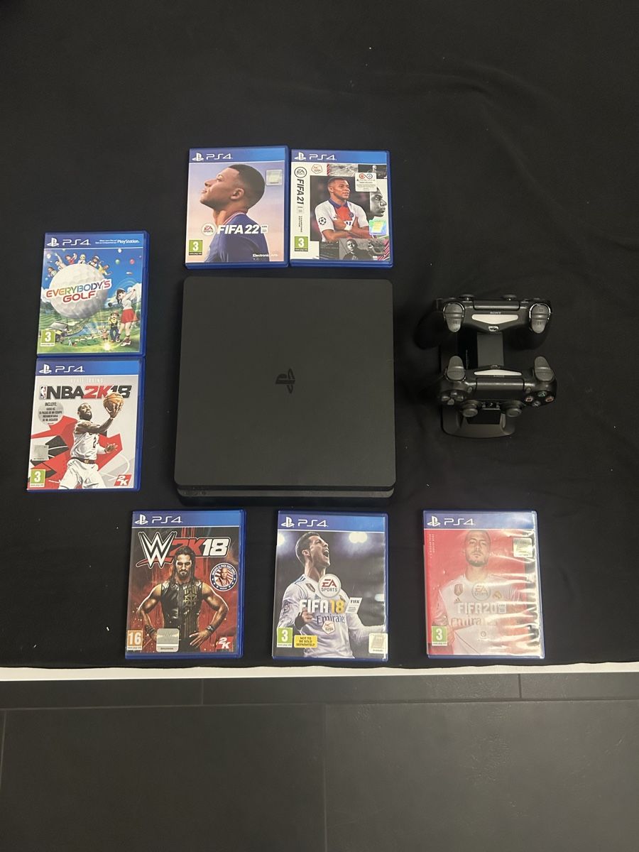Sony Konsolen: PS4 Slim + 2Controller + 7 Spiele – Gebraucht aus Hergiswil NW von kimwettstein