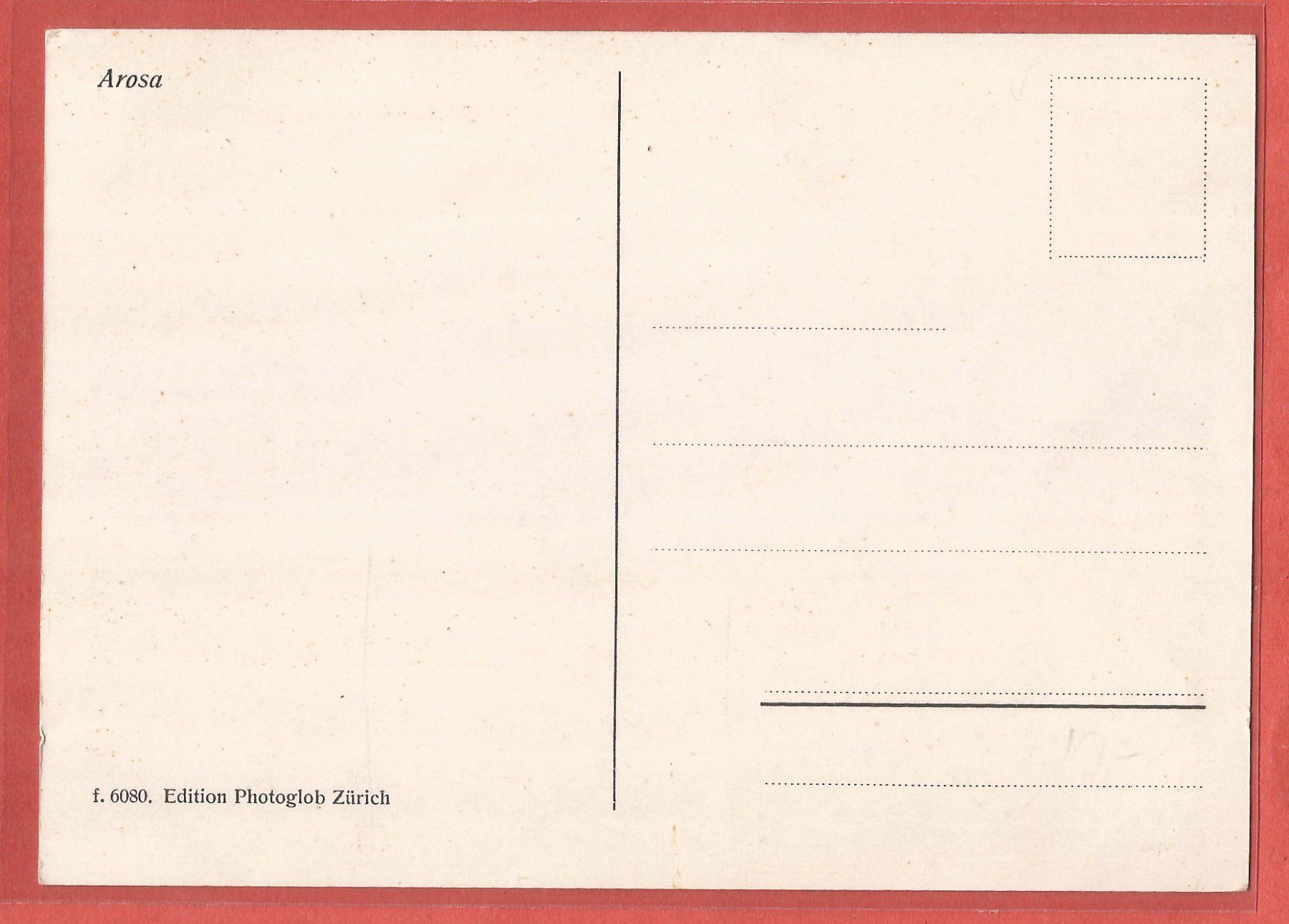Cartoline postali: Arosa mit Bahn der RhB - ca. 1935 – Usato da Fislisbach venduto da Porano 1