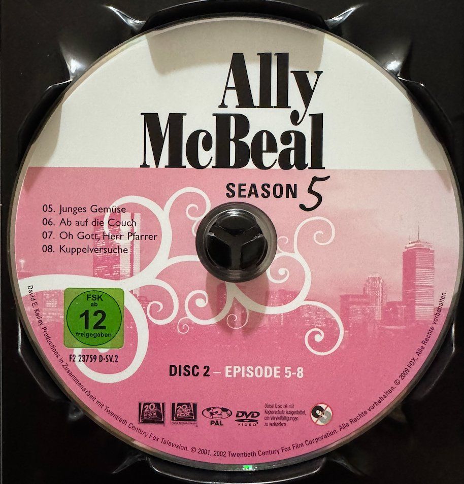 Tous les DVDs: 6 DVDs  ALLY McBEAL - SEASON 5 – D'occasion à Wisen par gigisna 2