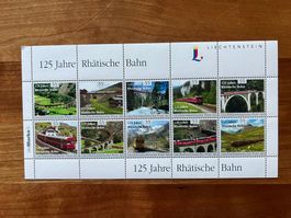 Kollektionsbogen "125 Jahre Rhätische Bahn postfrisch (F9)