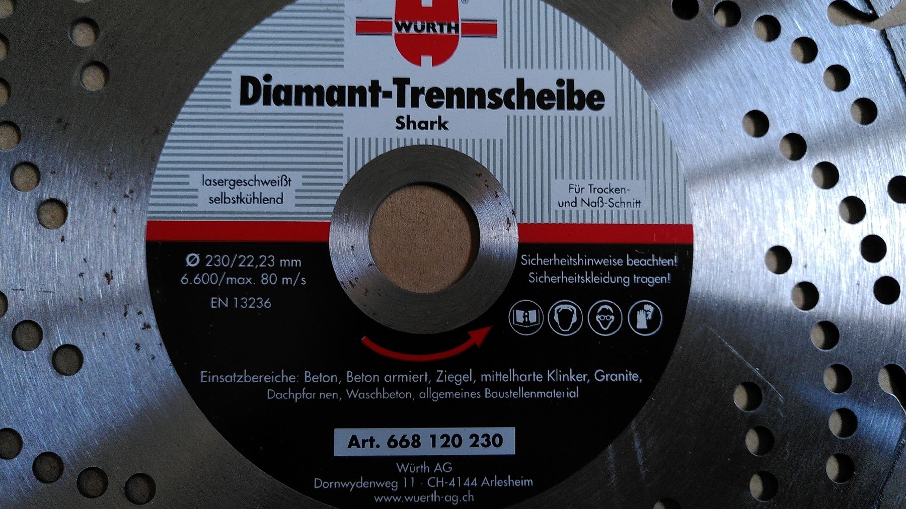 Würth Tutti gli attrezzi: Diamat Trennscheibe 230mm – Nuovo e nell'imballaggio originale da Wattwil venduto da sib9105 1