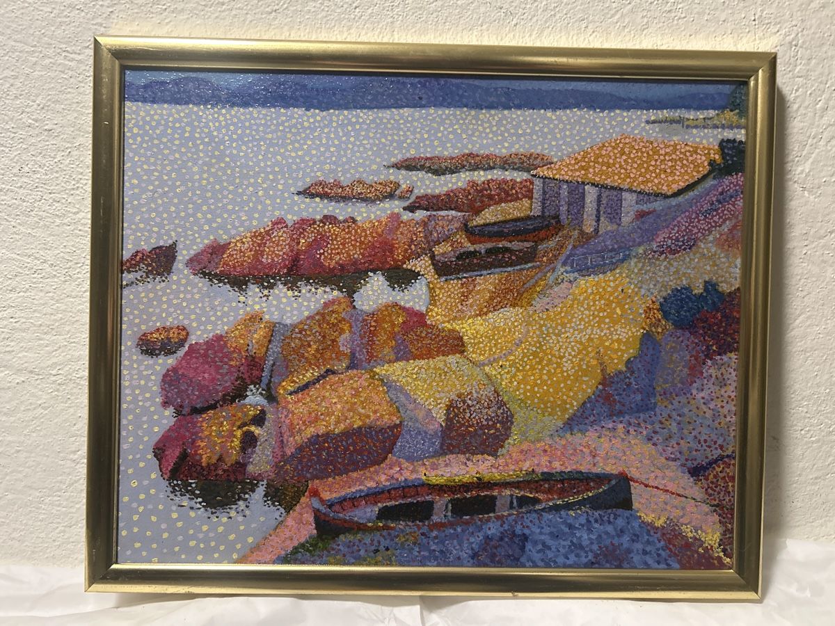 Dipinti: Gemälde, Küstenlandschaft, Sommer – Usato da Glarus venduto da KunstWerkEr-LS87 1