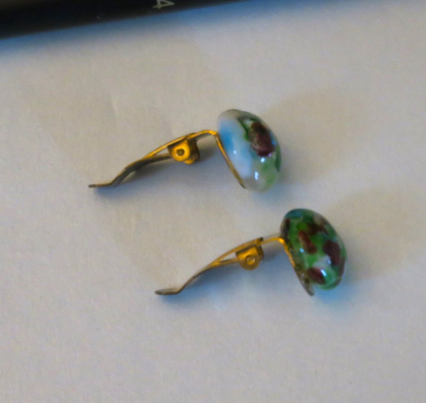 Orecchini pendenti & Orecchini a lobo: Ohrclip Glas "Wiese" – Usato da Brittnau venduto da marlenestone 4
