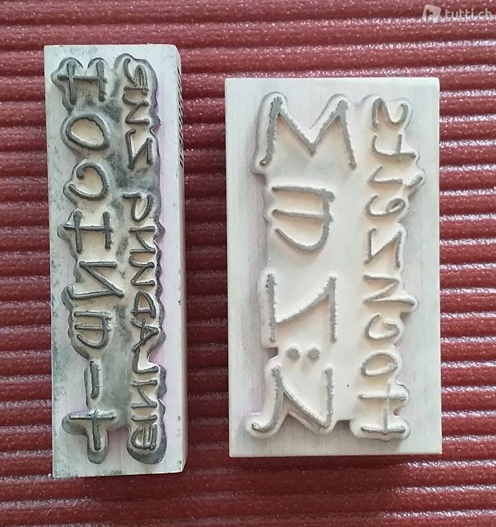 Timbri: 2 x Stempel Hochzeit Einladung und Menü – Usato da Wolfwil venduto da NewGirl 1