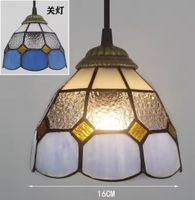 Lampe suspendue vintage en pierre de  verre Style  Tiffany