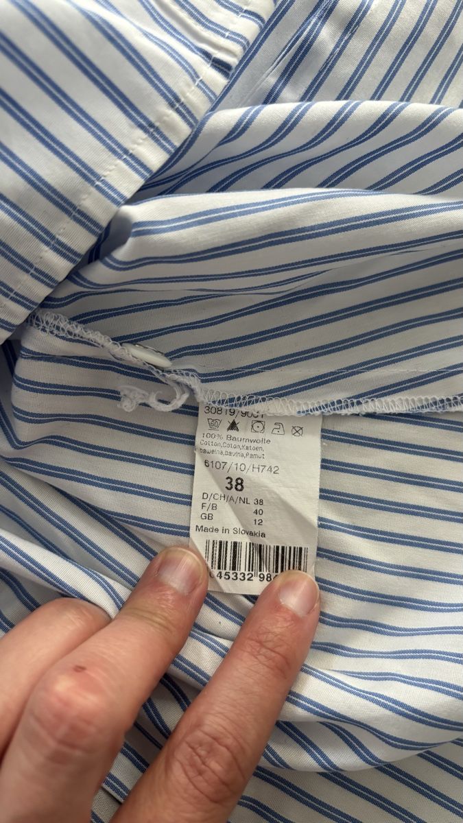 Eterna Camicette: Eterna Bluse 38 Weiss-Blau gestreift – Usato da Seengen venduto da sa_land 5