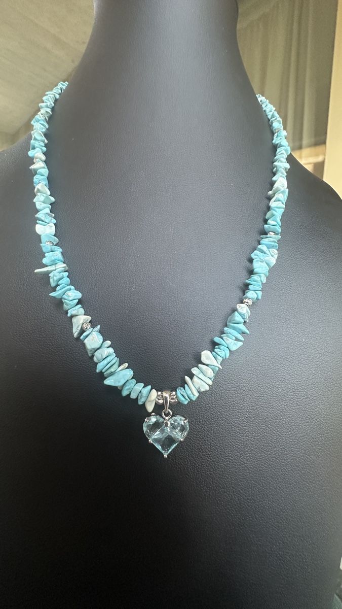 Catenine: Larimar Halskette mit Herzanhänger  – Nuovo e nell'imballaggio originale da Kriens venduto da Hortensie6