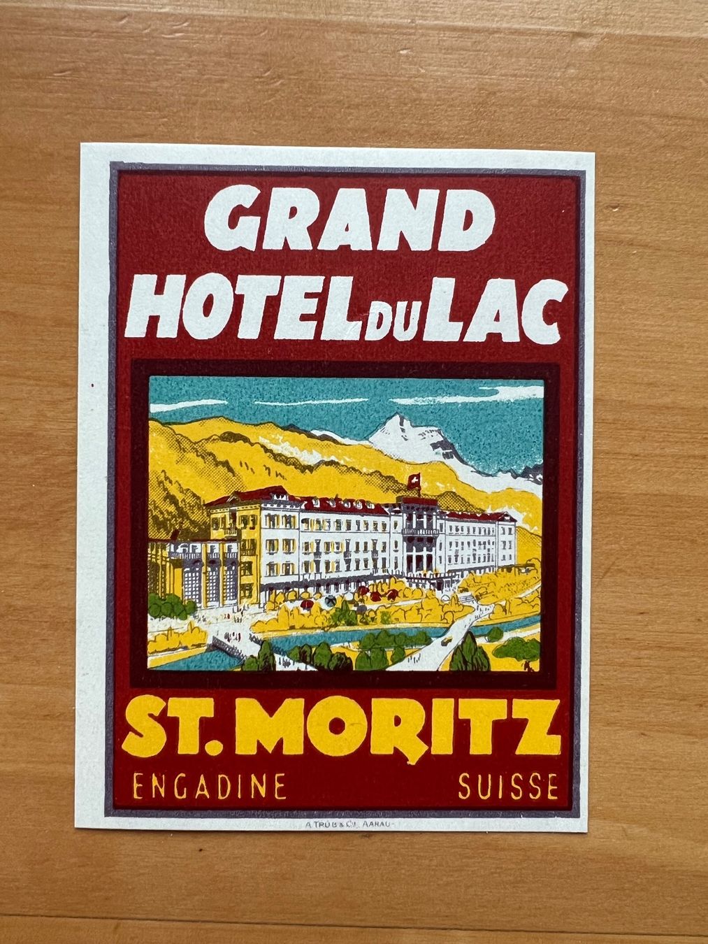 Vignette / Kofferaufkleber / Label Grand Hotel St. Moritz (Gebraucht ...