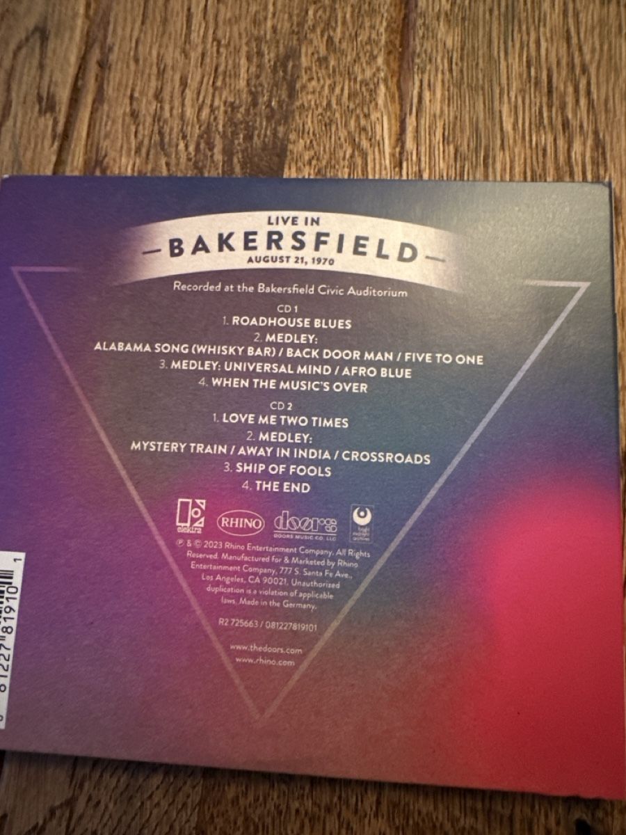 CD: The Doors 2CD - Live in Bakersfield – Nuovo (secondo la descrizione) da Weggis venduto da Steff125ch 1