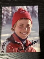 signierte Foto Evi Kratzer Ski Alpin Schweizerin