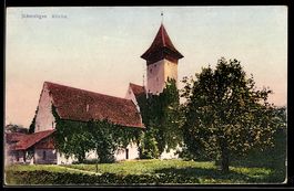 AK Scherzligen, Partie an der Kirche