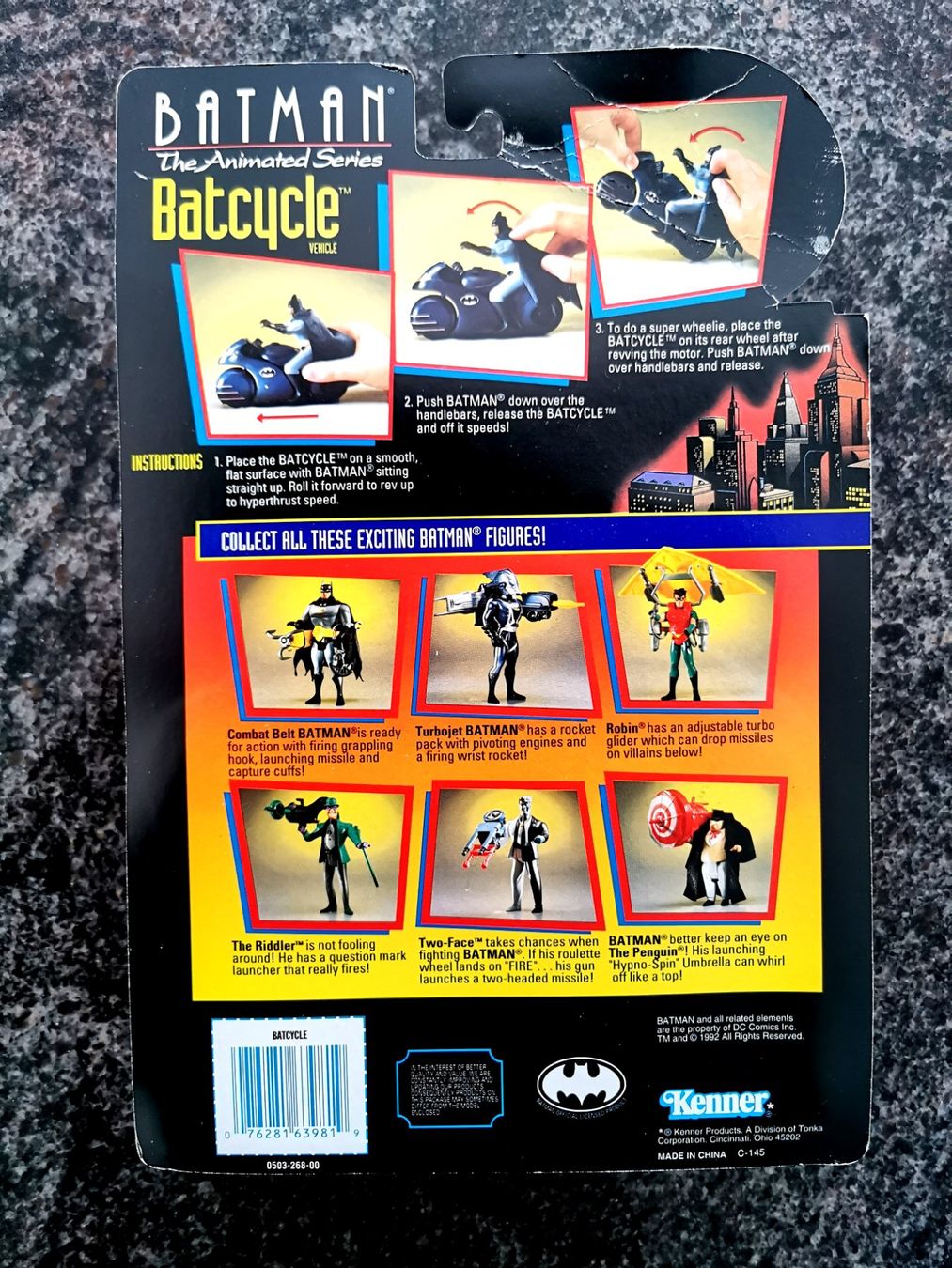Figuren: Batcycle 1992 Action Figur Batman The Animated Series – Neu und originalverpackt aus Rorschach von Actionvintage789 1