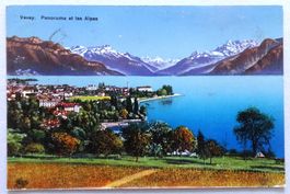 Vevey - Panorama et les Alpes