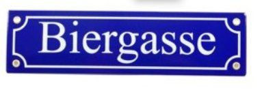 Insegne: Emailschild - Biergasse – Nuovo e nell'imballaggio originale da Ennetbürgen venduto da open24shop