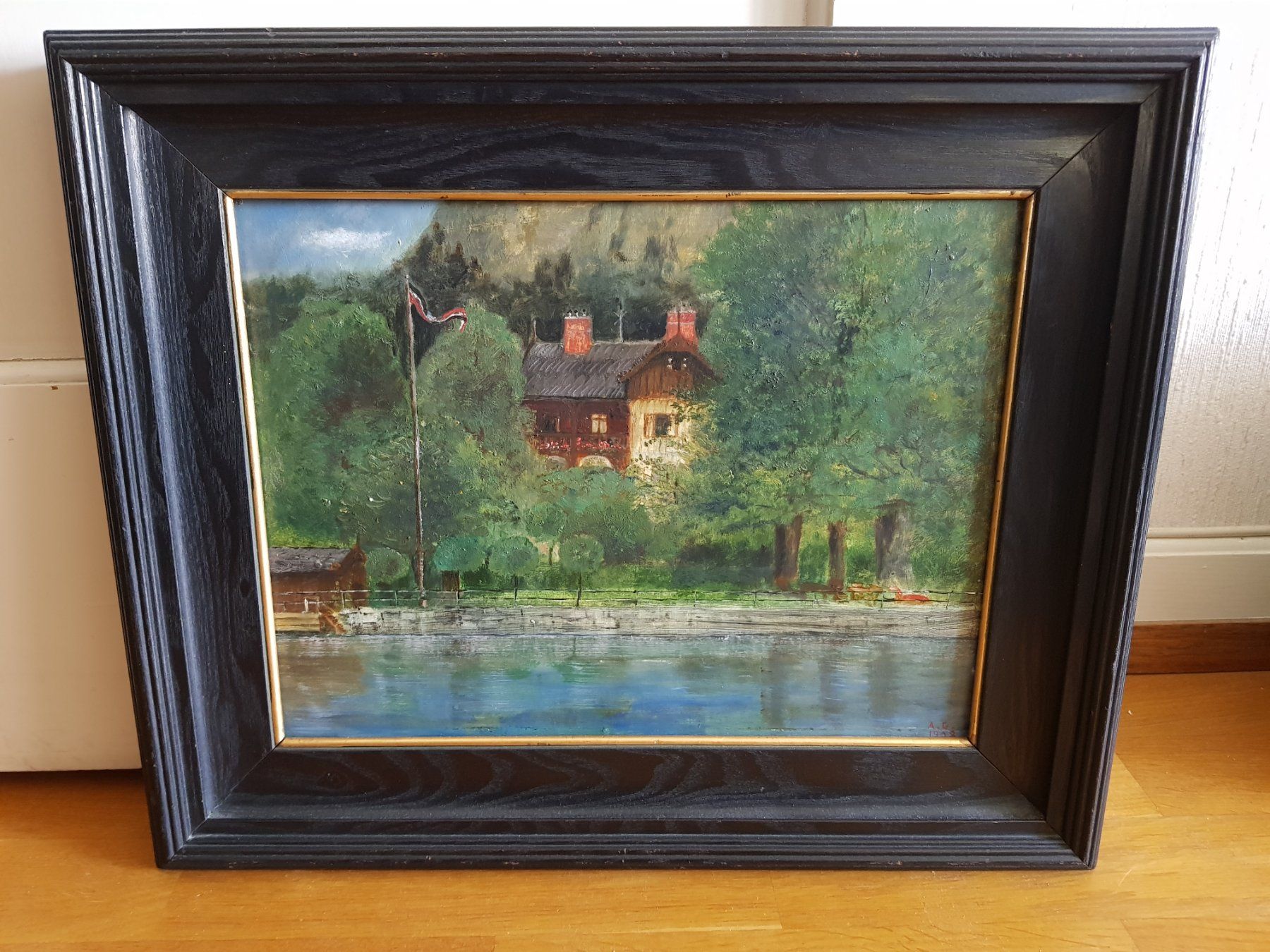 Dipinti: Tableau original encadré. A. G. 1908, paysage – Usato da La Sagne VD venduto da aro_nnp2