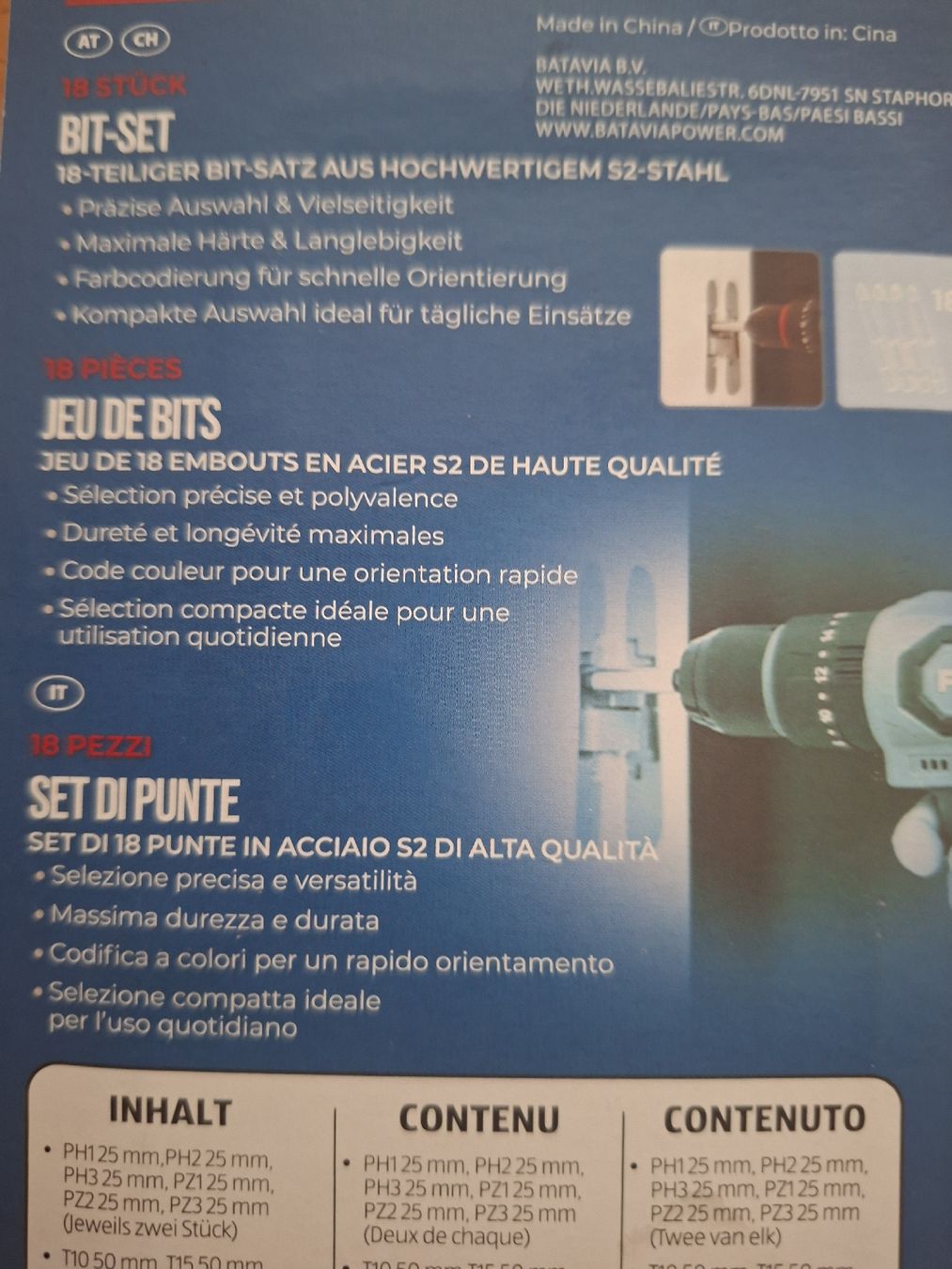 Bohrmaschinen: Bit-Set 18 teilig S2 Stahl neu – Neu und originalverpackt aus Uster von mak_mw2n 1