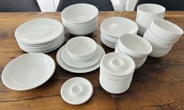 Edles Geschirrset 60-tlg, weiss, guter Zustand