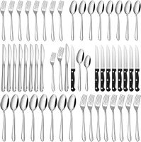 Besteck Set mit Steakmesser, 24 teilig für 4 Personen