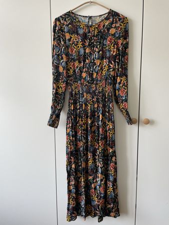 Sézane Midi-Kleid Viskose Gr 36