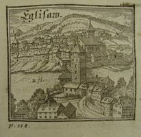 EGLISAU, KUPFERSTICH, BLUNTSCHLI 1742