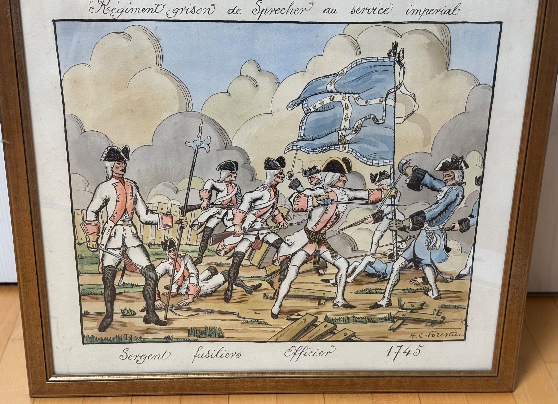 Dipinti: Image militaire, peintre Henry-Claudius Forestier – Usato da Chénens venduto da elomedc