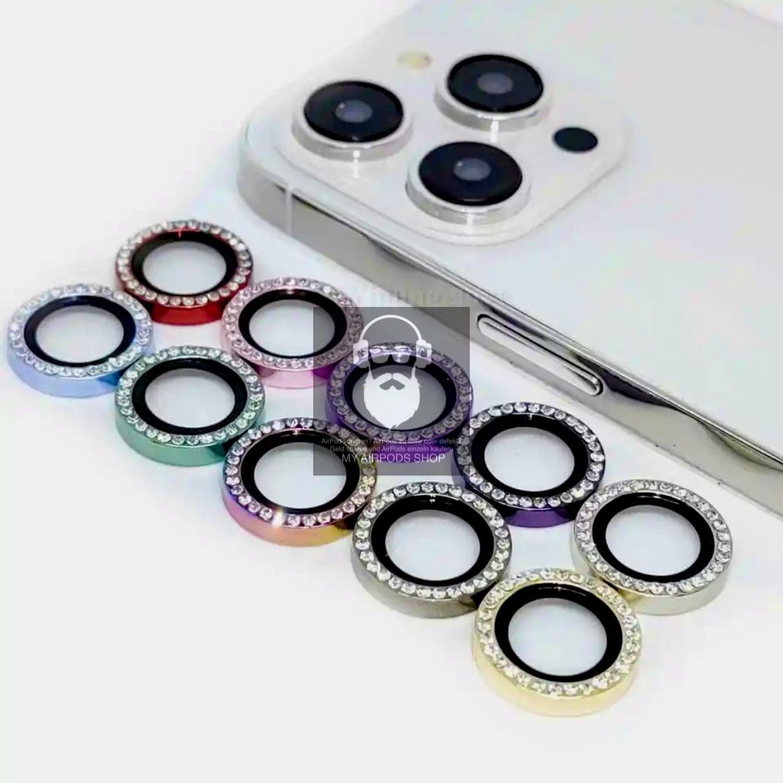 Panzerglass Cover & Protezioni schermo: iPhone 15 Pro / Pro Max Kamera Panzerglas Ring Diamant Blau – Nuovo (secondo la descrizione) da Basel venduto da MY.AIRPODS.SHOP 3