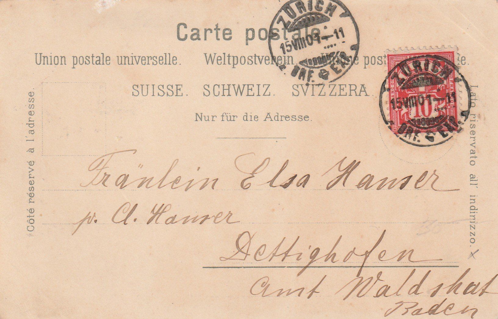 Cartoline postali: Zürich Litho – Usato da Rorschacherberg venduto da fratovi2 1