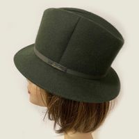 Hut Borsalino Gr. 55 dunkelgrün Filz VINTAGE 2000s