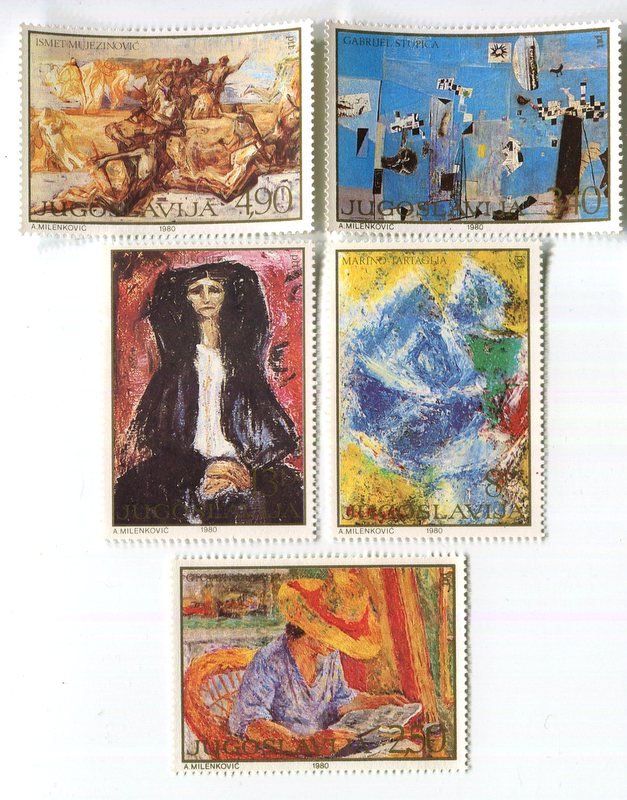 Tutti i francobolli: Briefmarken "Malerei". Jugoslawien. – Nuovo e nell'imballaggio originale da Basel venduto da Butsch5