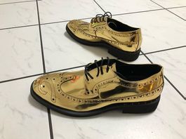 Edle GOLD Herren Schuhe in Gr.44