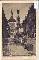 Bern - Zähringerbrunnen und Zeitglockenturm - Weinfässer