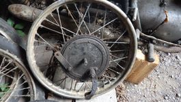 OLDTIMER HINTERRAD 19" HALBNABE 7" BSA AJS TRIUMPH CONDOR