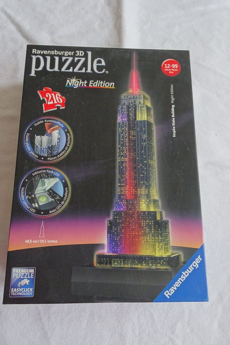 Ravensburger Puzzle: 3D Puzzle 216 Teile Empire State Building mit Licht – Usato da Strengelbach venduto da schmetterling20