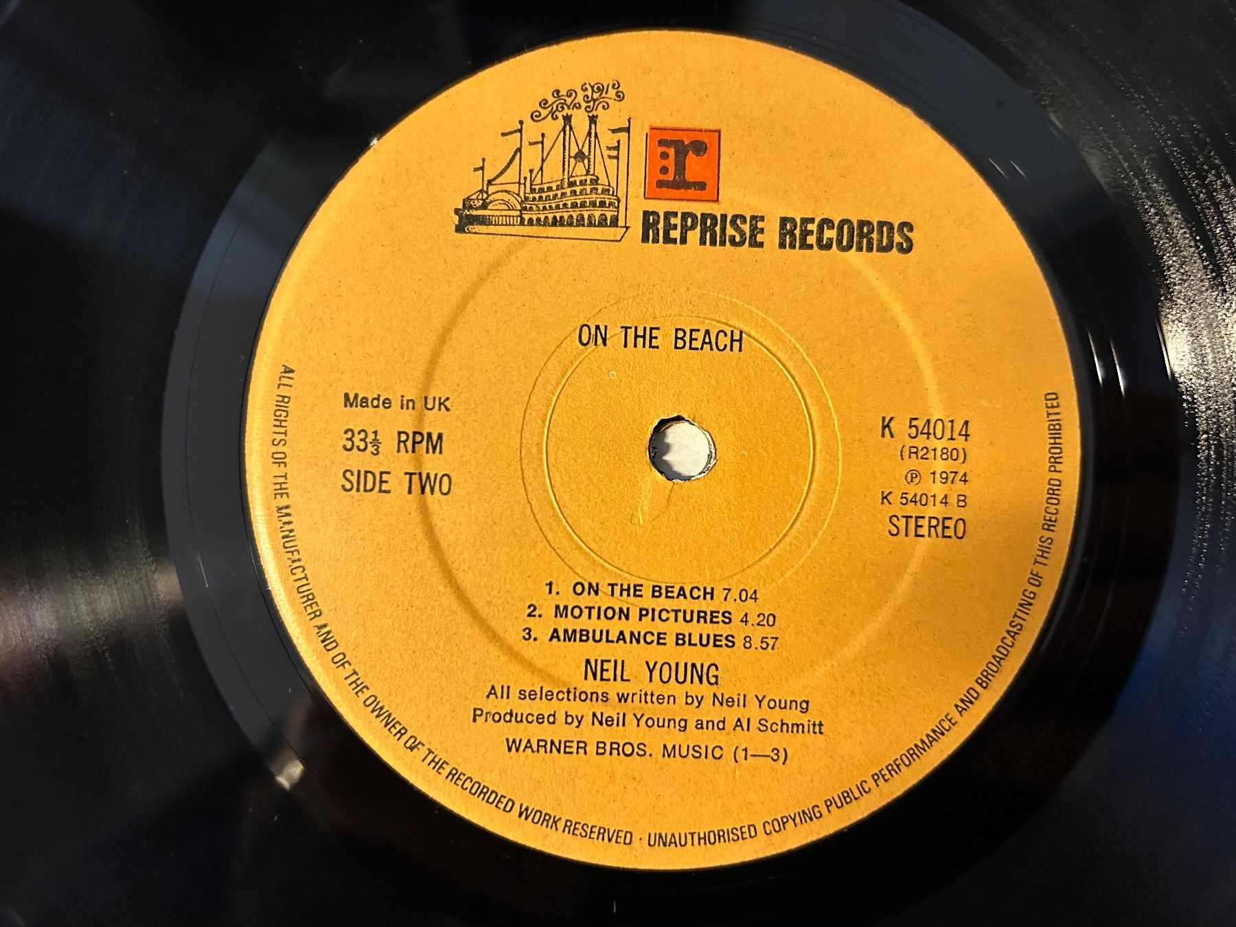 Dischi in vinile: Neil Young - On The Beach  LP Vinyl Platte – Usato da Aesch BL venduto da BlueMusicRecords 5