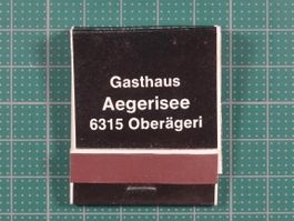 Oberägeri, Gasthaus Aegerisee, altes Zündholz Briefchen