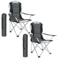 2er Set Campingstuhl mit Polsterung klappbar Outdoor NELVOR