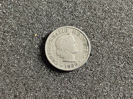 Abart 5 Rappen 1906 - Stempelriss