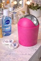 Mini Abfalleimer Bad Pink