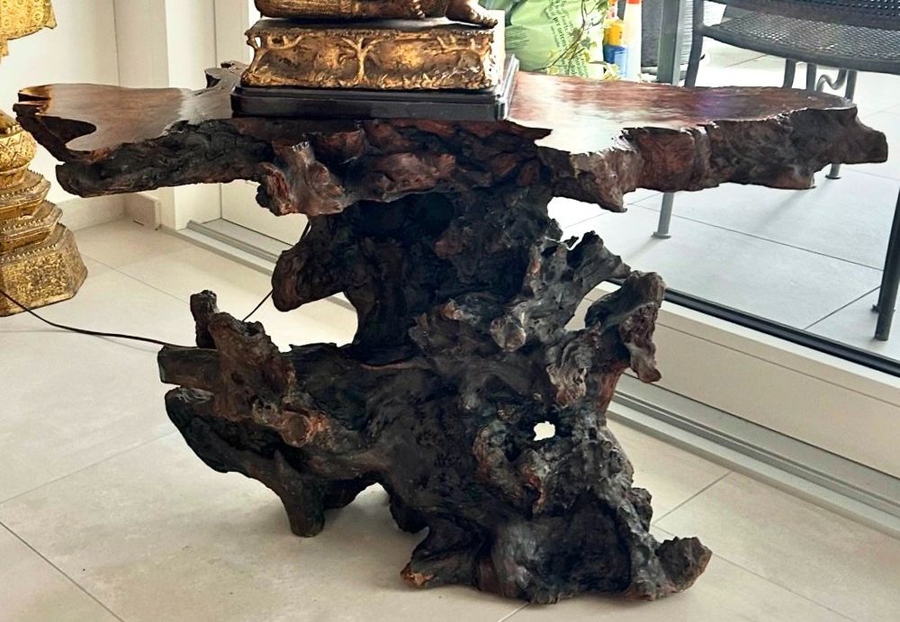 Mensola Galleggiante In Legno Massello Con Bordo Naturale