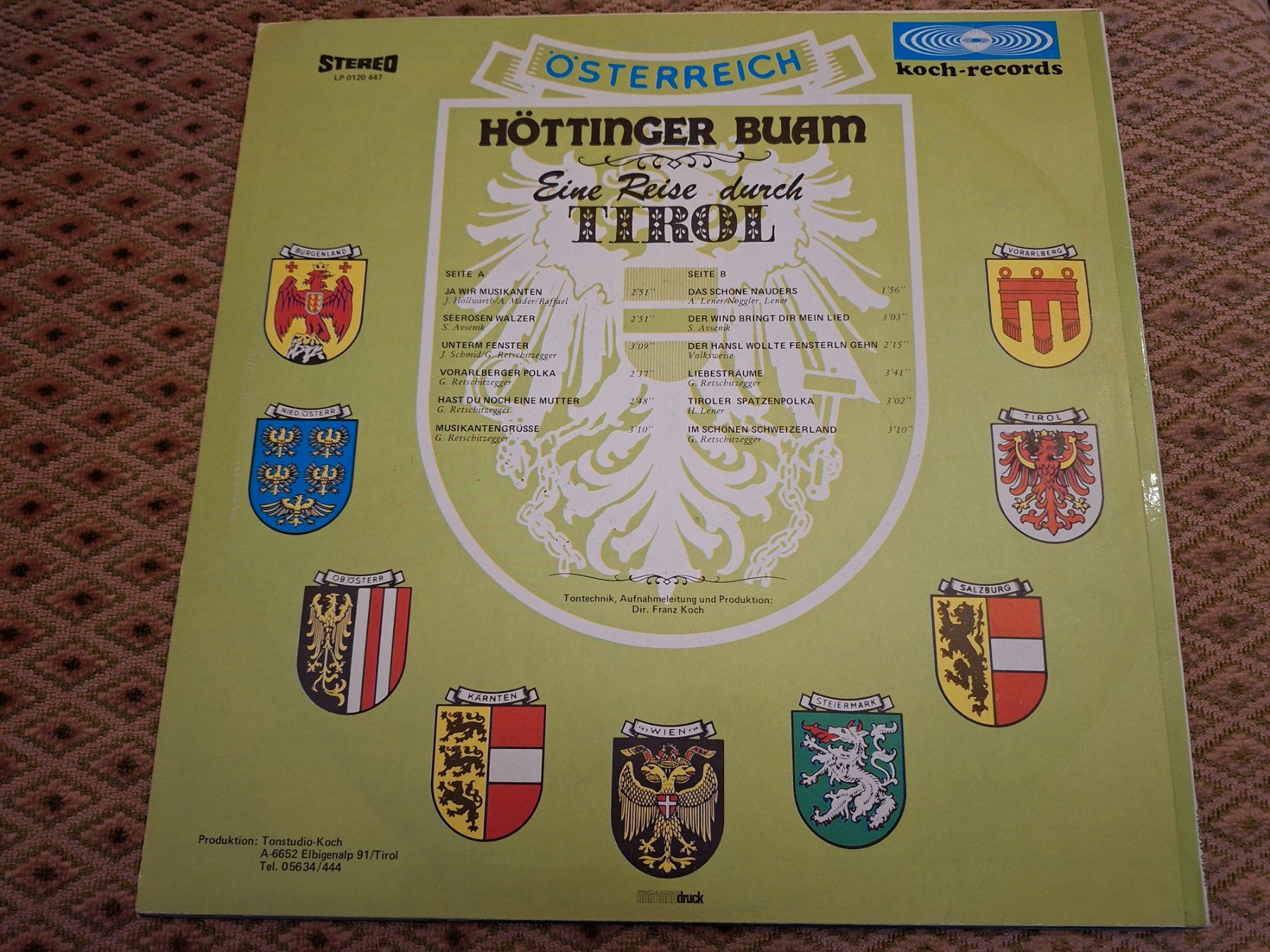 Dischi in vinile: Folk LP - Höttinger Buam - Eine Reise durch Tirol – Usato da Bernex venduto da Wannabehasbeen01 1