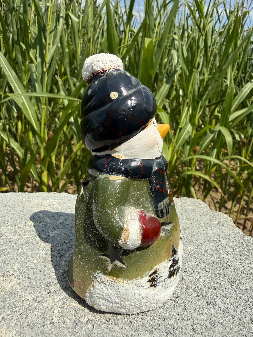 Kerzenständer: KERAMIK  WINDLICHT  TEELICHT  SCHNEEMANN – Gebraucht aus Subingen von ArtBead 6
